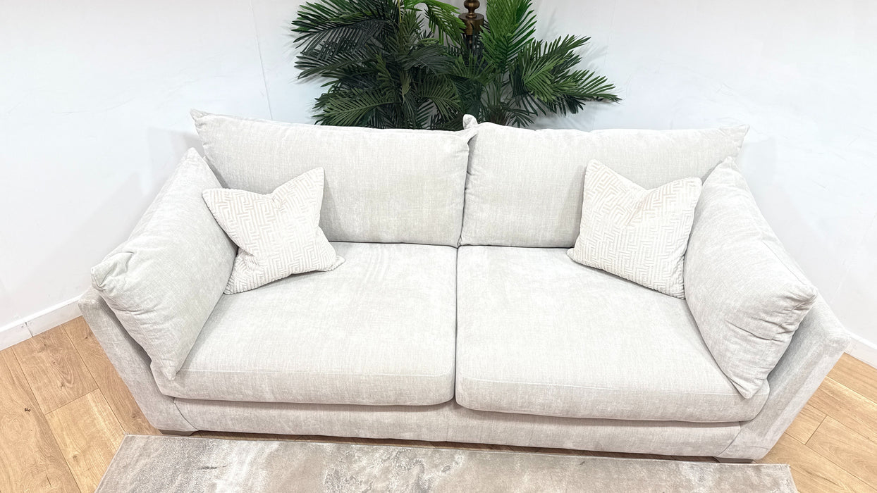 Sofology Tallulah Fabric 3 Seater in Soft Chenille Linen Mix