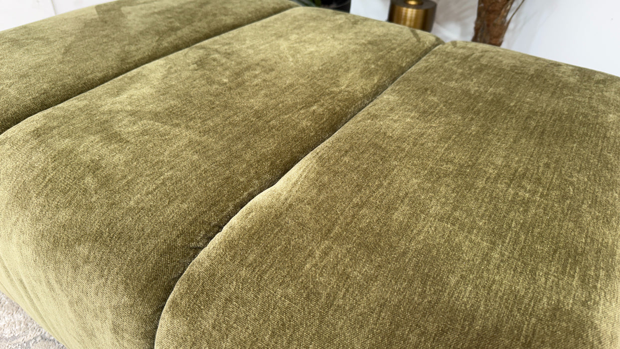 Sofology Waldorf Fabric Storage Footstool in Soft Chenille Olive