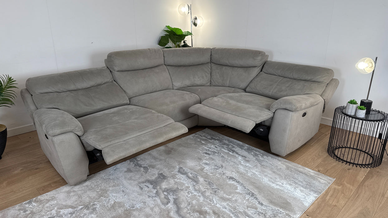 Hibbett 2 Corner 1 Fabric Power Recliner sofa