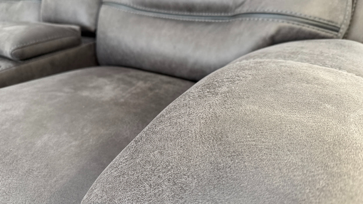 DFS The View Express Leather Recliner Cinema 2 Seater in Charcoal