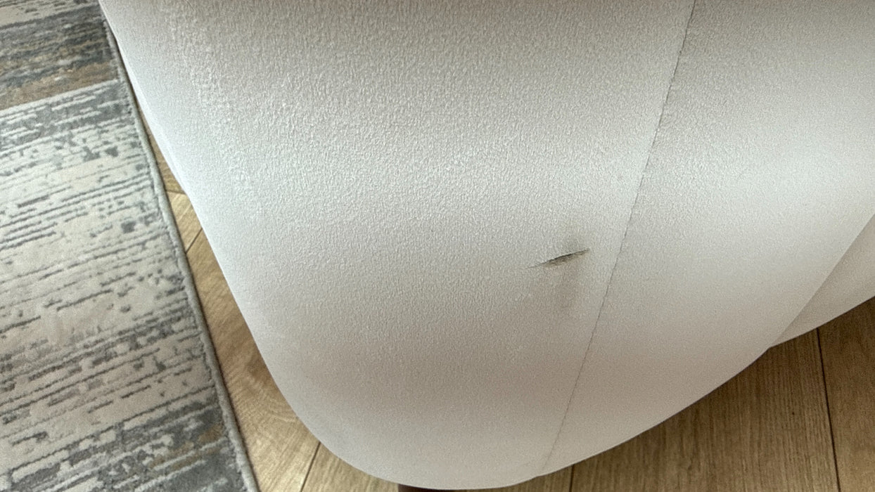 Sofology Remy Fabric Loveseat in Super Matt Velvet Ecru Mix