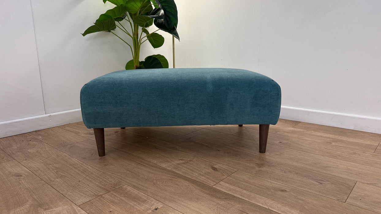DFS Orka Fabric Footstool in Denim