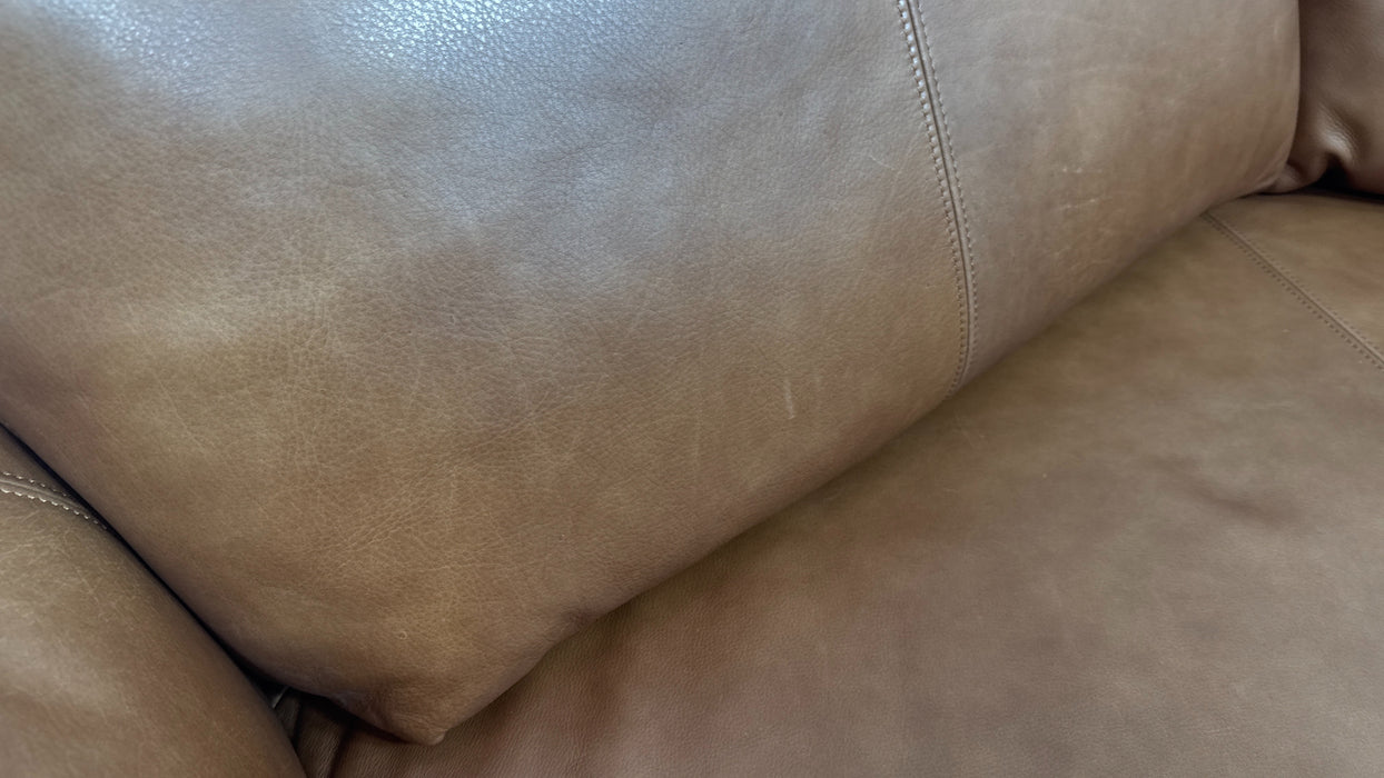 Sofology Adler Leather Asymmetric 4 Seater in Relaxed Soft Tan