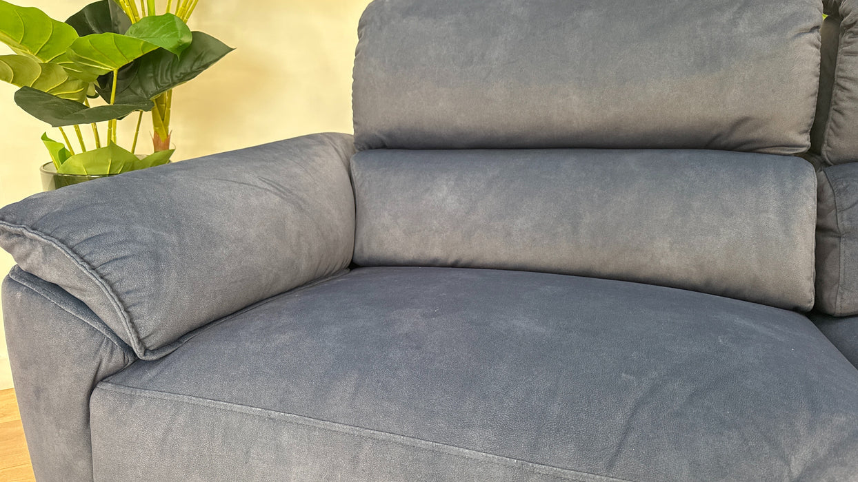 Sofology The Hugo 2.5 Seater Fabric Recliner Sofa in Lifestyle Flecked Navy