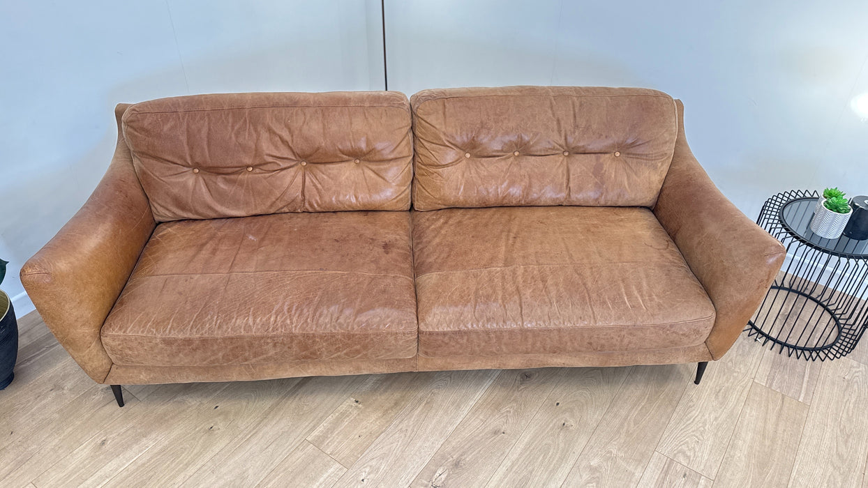 Cordelia 4 Seat - Leather Sofa - Texas Tan