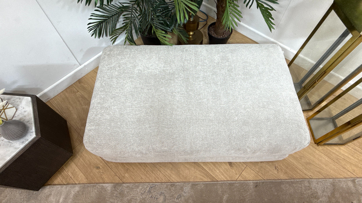 Sofology Amalfi Fabric Large Footstool in Cosy Chenille Stone