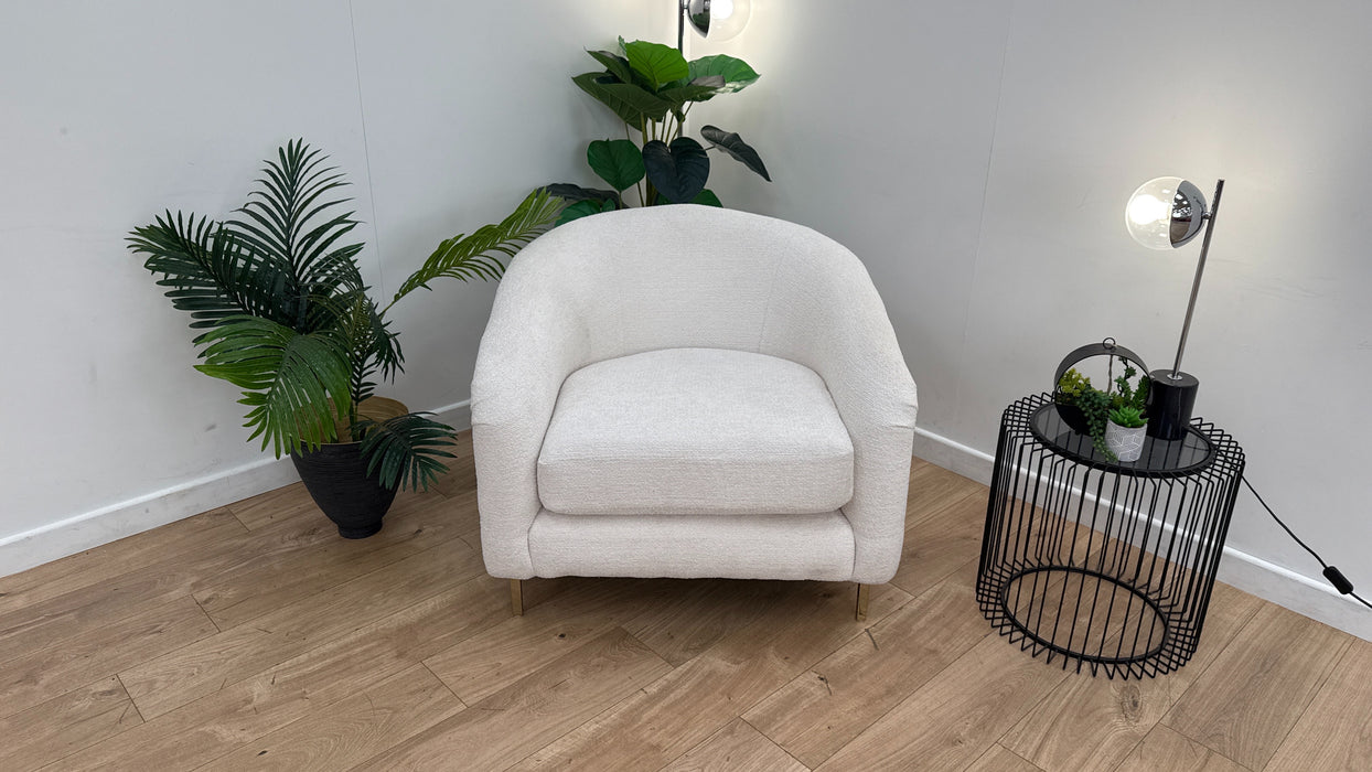 Sofology The Westwood Swivel Chair - Fabric - Soft Boucle Ecru