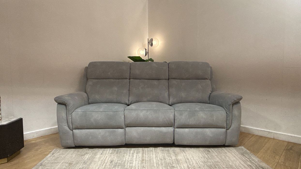 Sofology Bradie Fabric 3 Seater Power Recliner in Lifestyle Flecked Silver