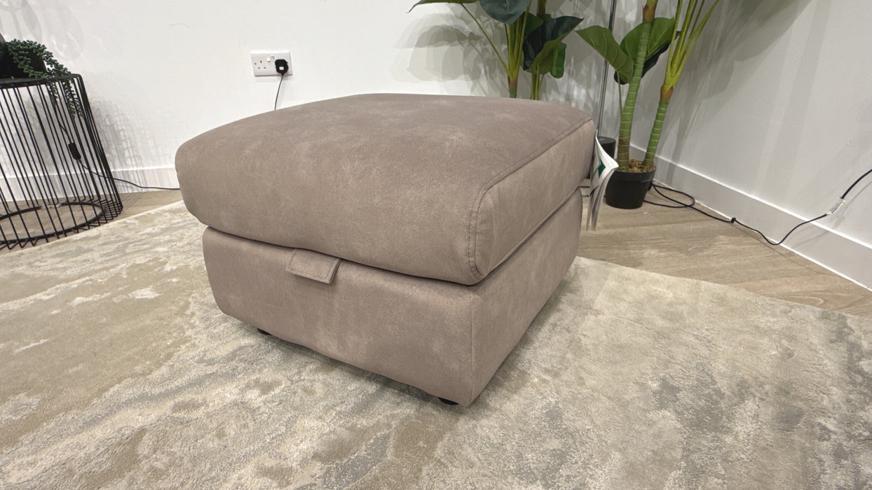 Sofology Bradie Fabric Storage Footstool in Lifestyle Flecked Nutmeg