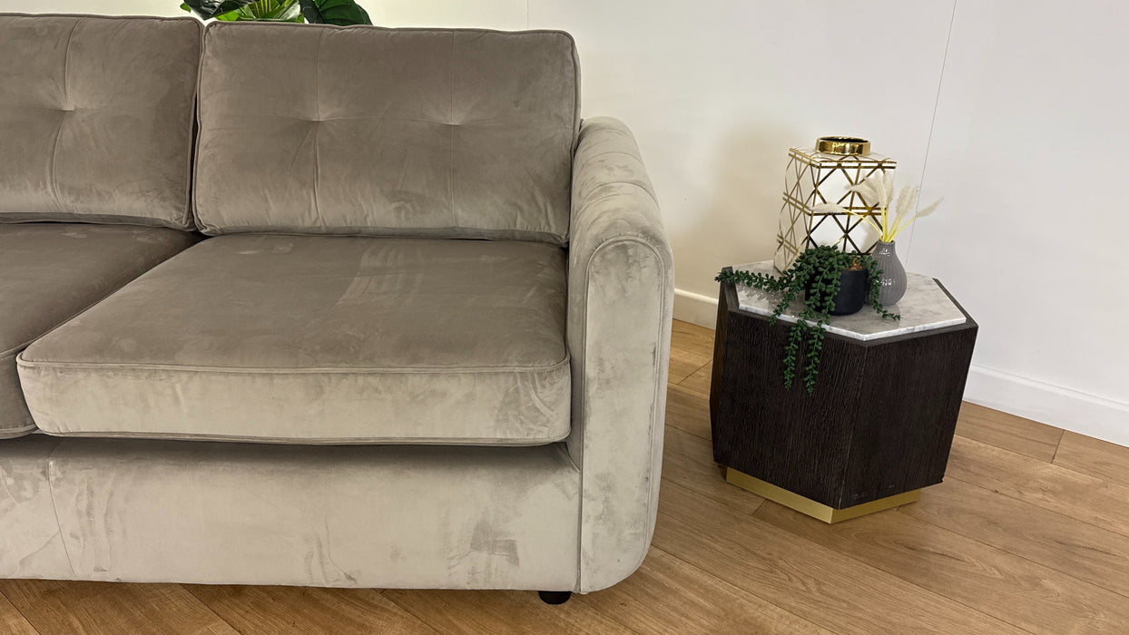 Sofology Islington Fabric 3 Seater Hypnos Deluxe Sofa Bed in Sleek Mink