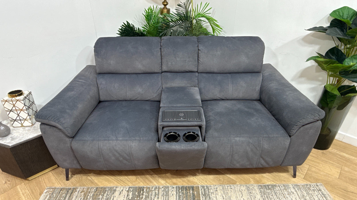 DFS Cinesound 2 Seater Power Plus Fabric Recliner in Shadow