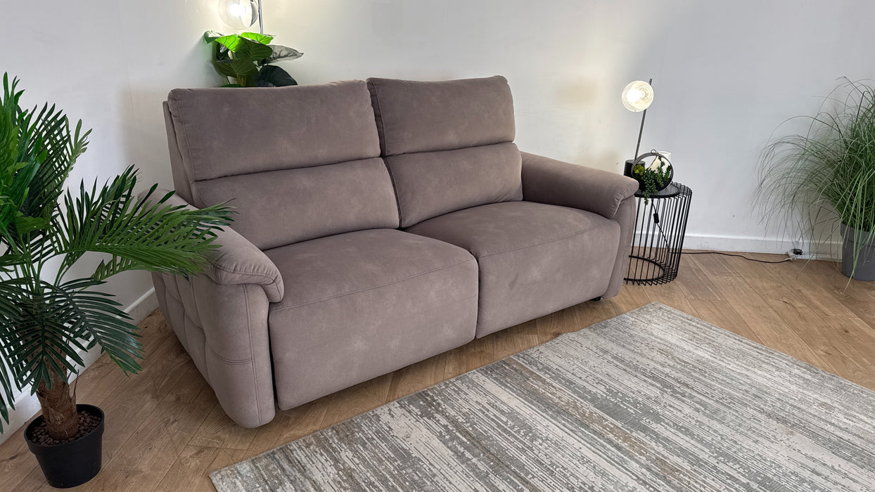 Sofology Ripley Fabric 2.5 Seater Power Recliner/Headrest in Lifestyle Flecked Nutmeg