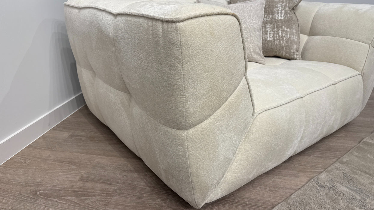 Sofology Moritz Fabric Loveseat in Relaxed Chenille Ivory