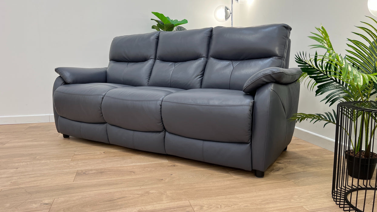 Albion 3 Seater - Leather - Lavender Grey