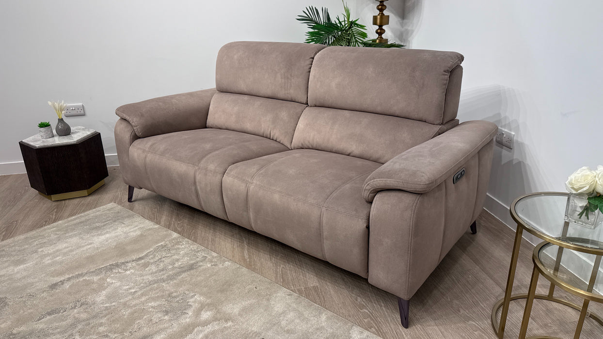 Sofology Bailey Fabric 2.5 Seater Power Recliner in Lifestyle Flecked Nutmeg