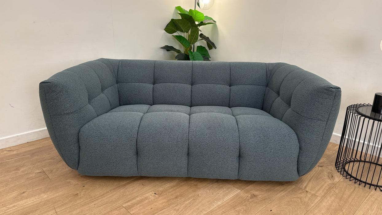 Sofology The Lunar Fabric 2 Seater in Woven Boucle Ocean