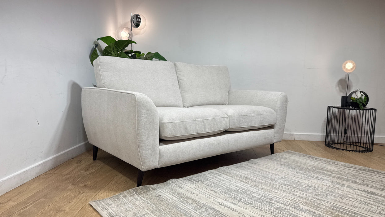 Sofology Hackney Fabric 2 Seater Sprung Seats in Linen Look Chenille Mist Mix