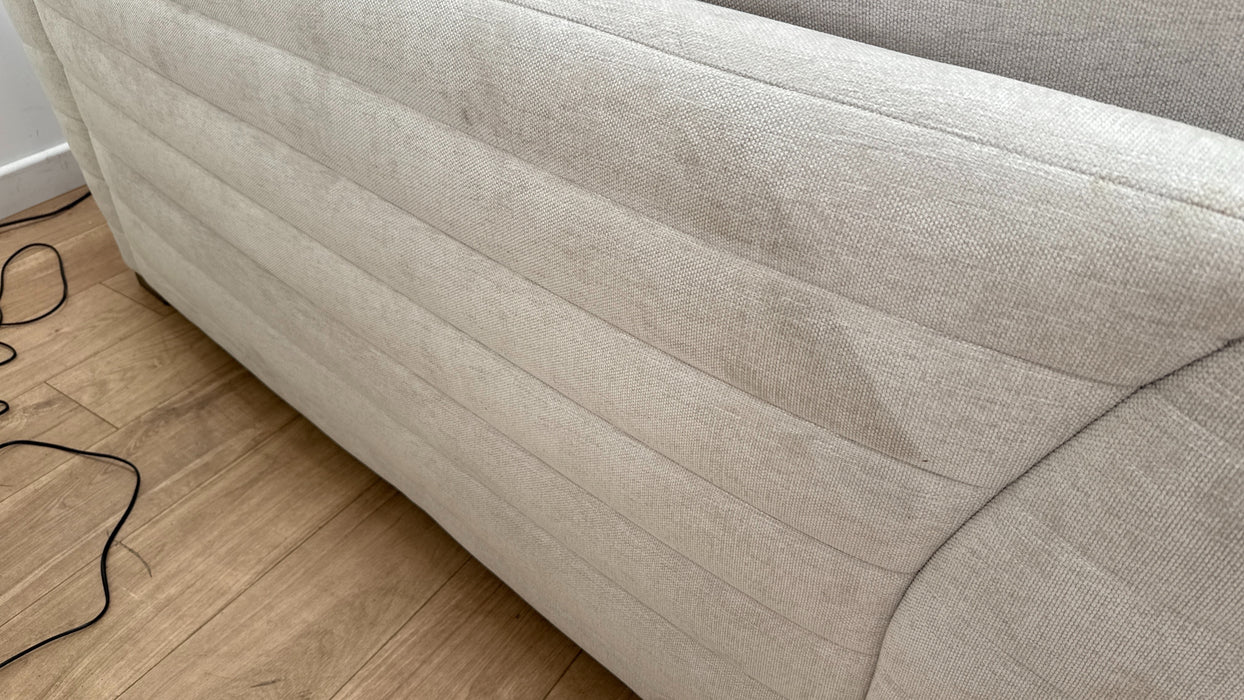 Sofology Calista Fabric 2 Seater Full Back in Linen Look Chenille Mist