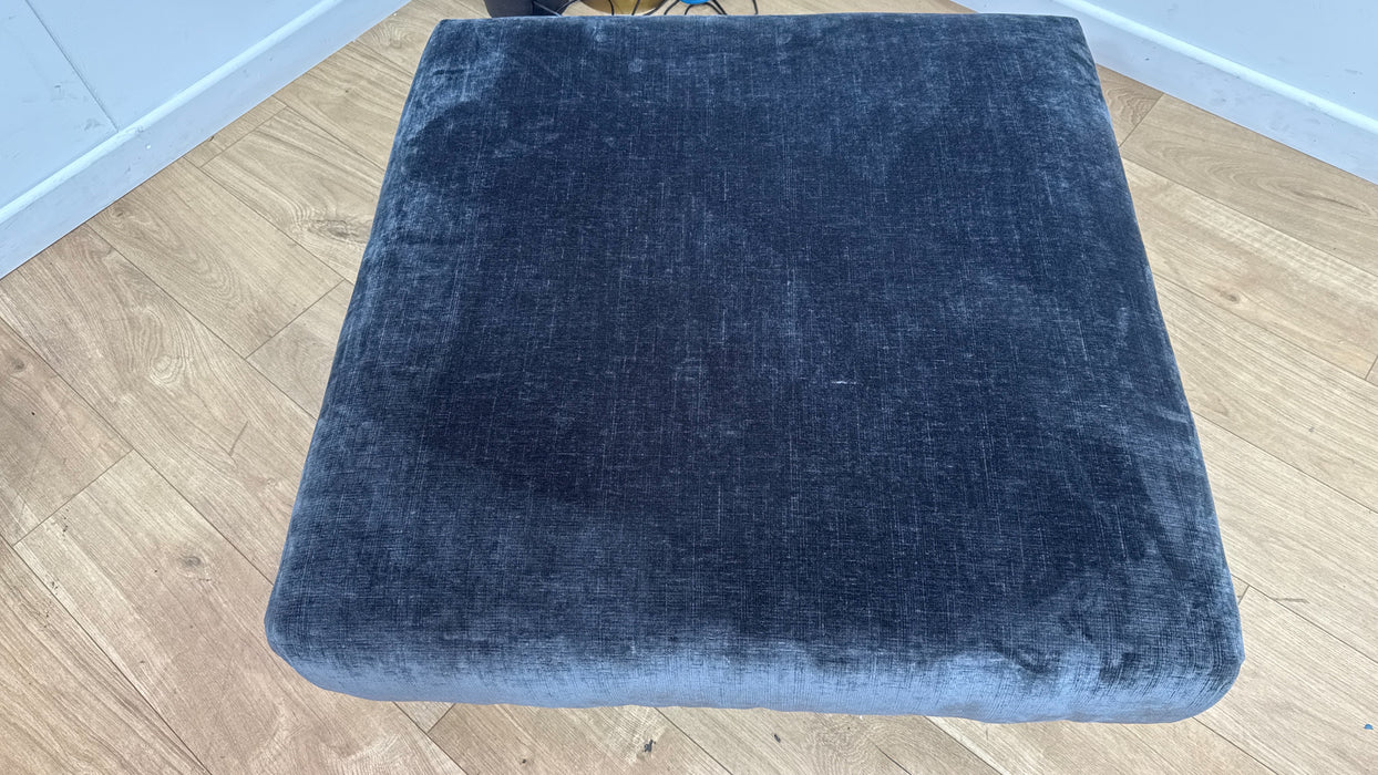 Sofology Highgrove Fabric Designer Footstool in Luxe Chenille Charcoal