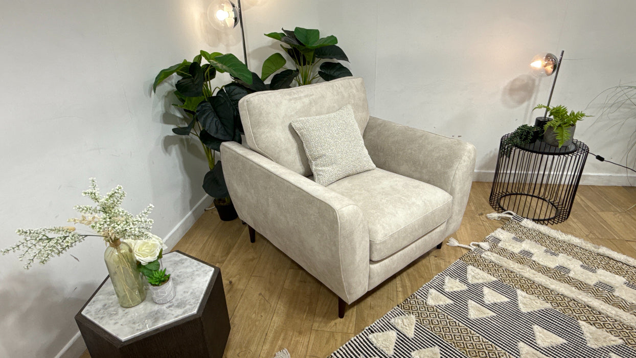 Sofology Hackney Fabric Chair Memory Foam Seat in Lifestyle Dapple Fabric Marble Mix