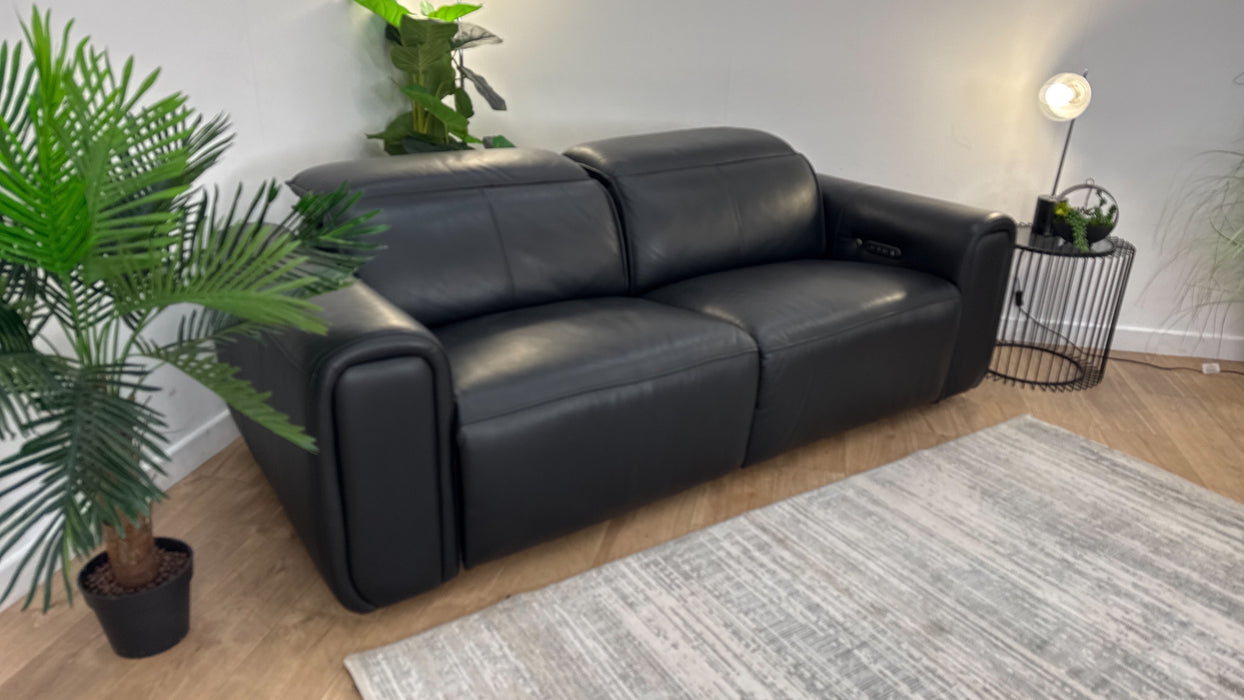 Premiere 2.5 Seater Sofa - Trusty Embossed Leather - Jet Black