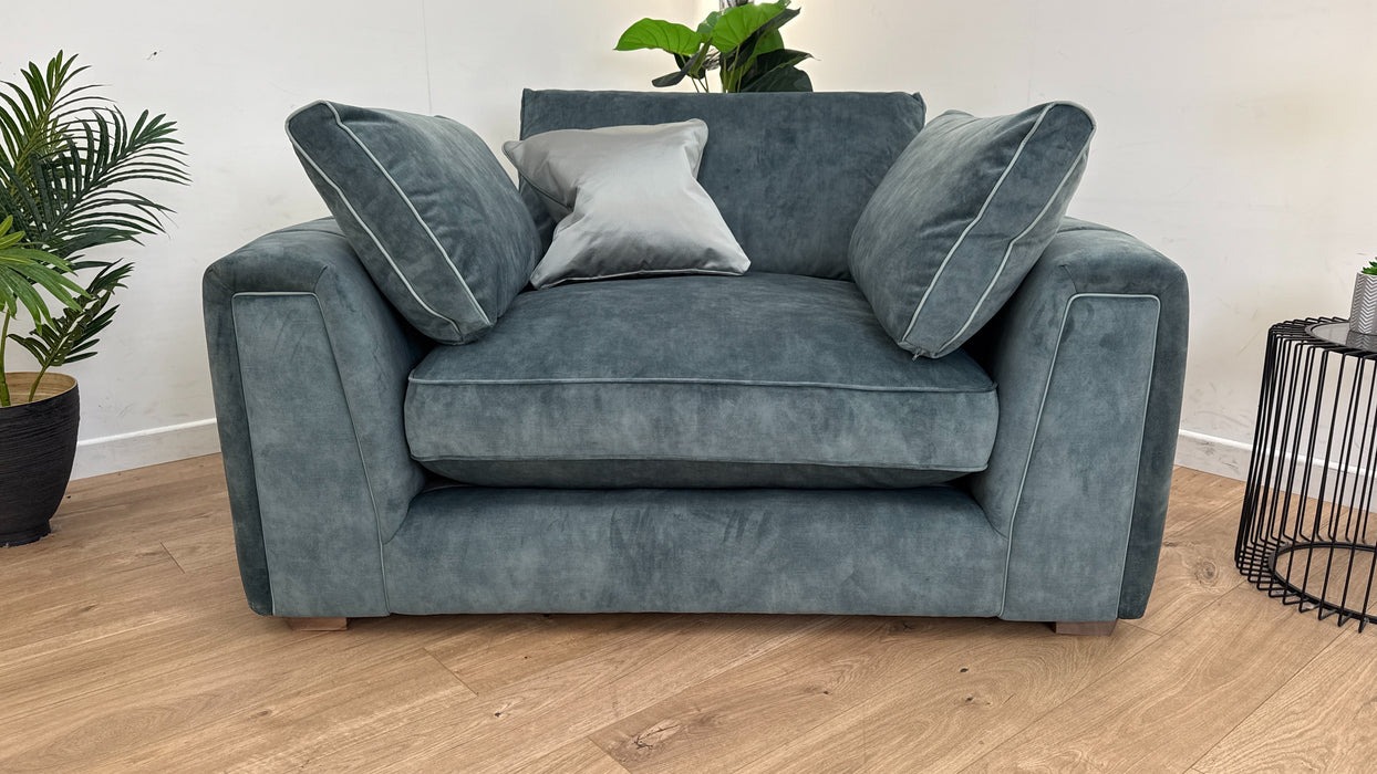 Emperor Fabric Loveseat - Lucerne Aqua