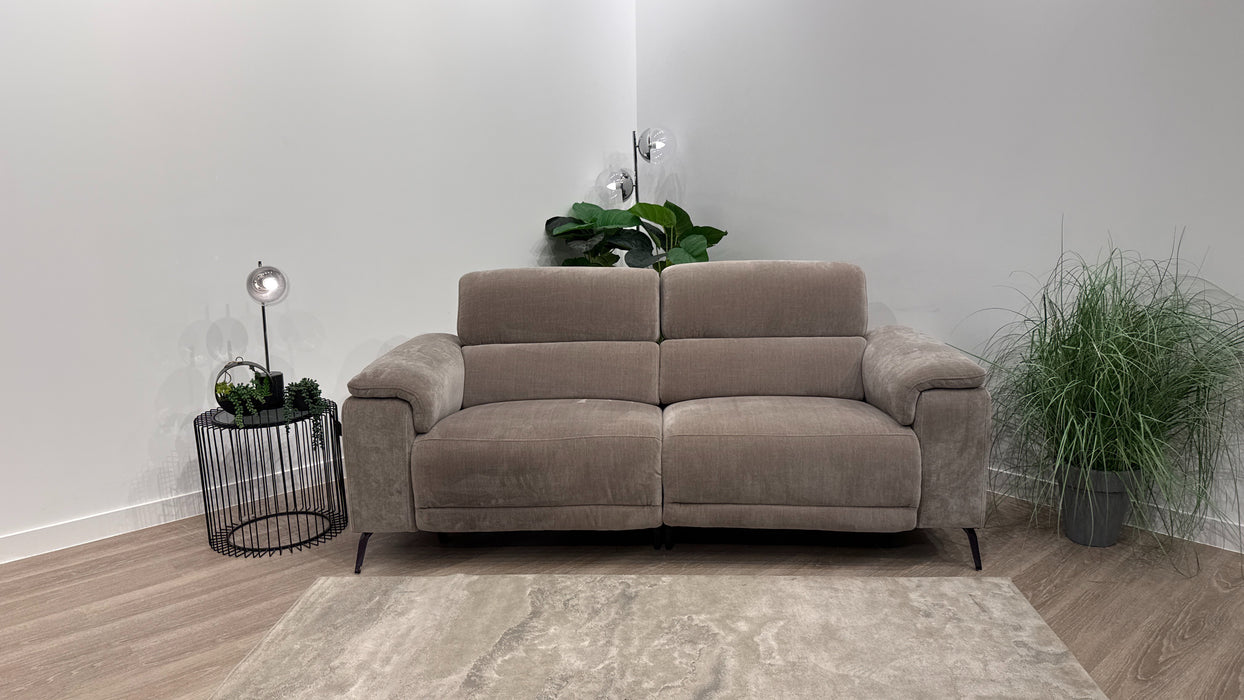 Sofology Fratelli Fabric 2.5 Seater Power Recliner/Headrest in Relaxed Chenille Nutmeg