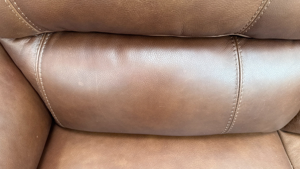 Sofology Santina Leather 3 Seater in Relaxed Soft Brown
