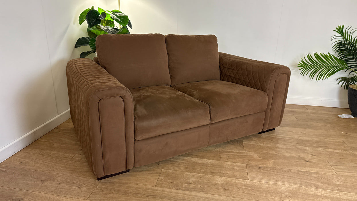 Sofology The Firenze Fabric 2 Seater in Lifestyle Nubuck Feel Pecan
