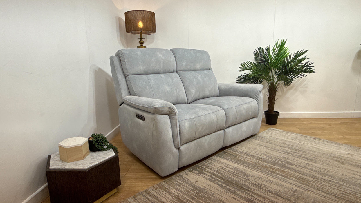 Sofology Bradie 2 Seater Power Recliner in Lifestyle Flecked Silver