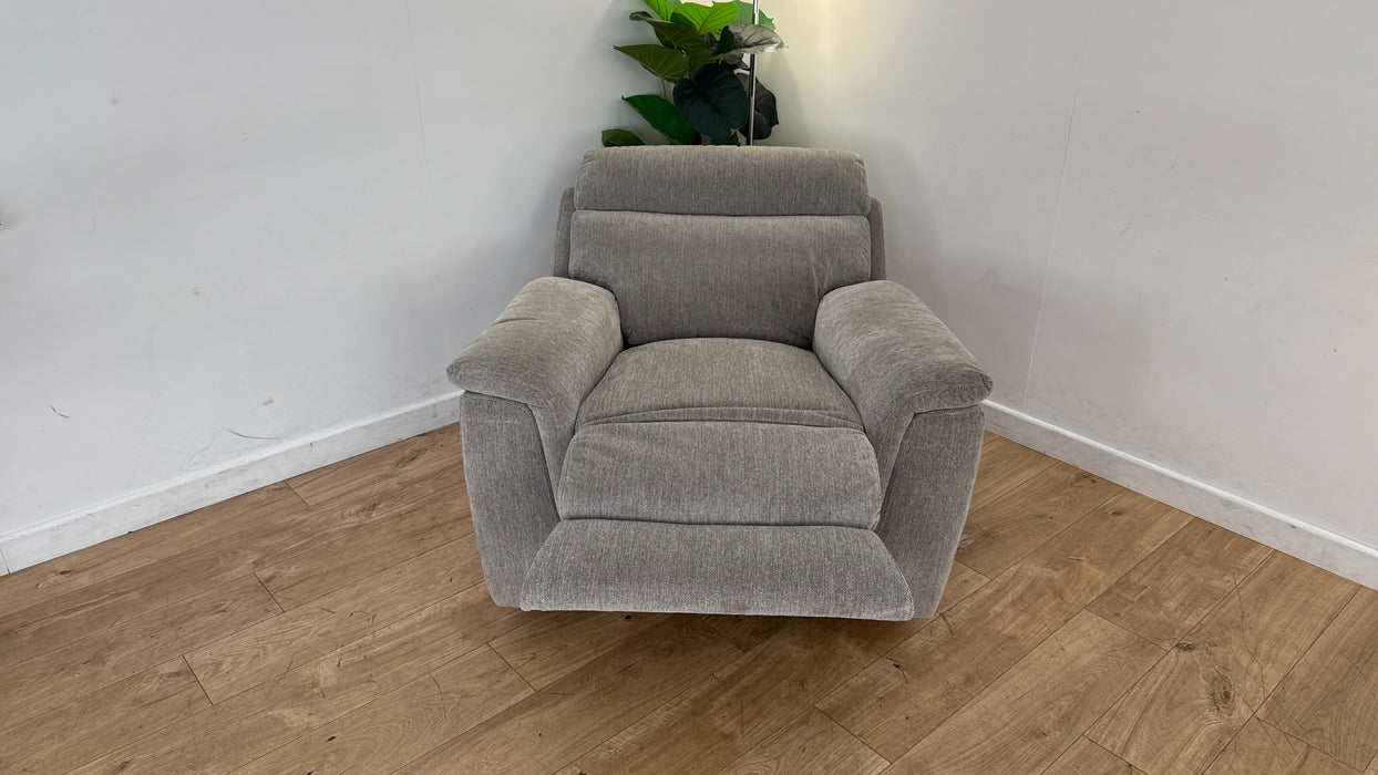 DFS Lakelyn Express Fabric Recliner Chair in Fog