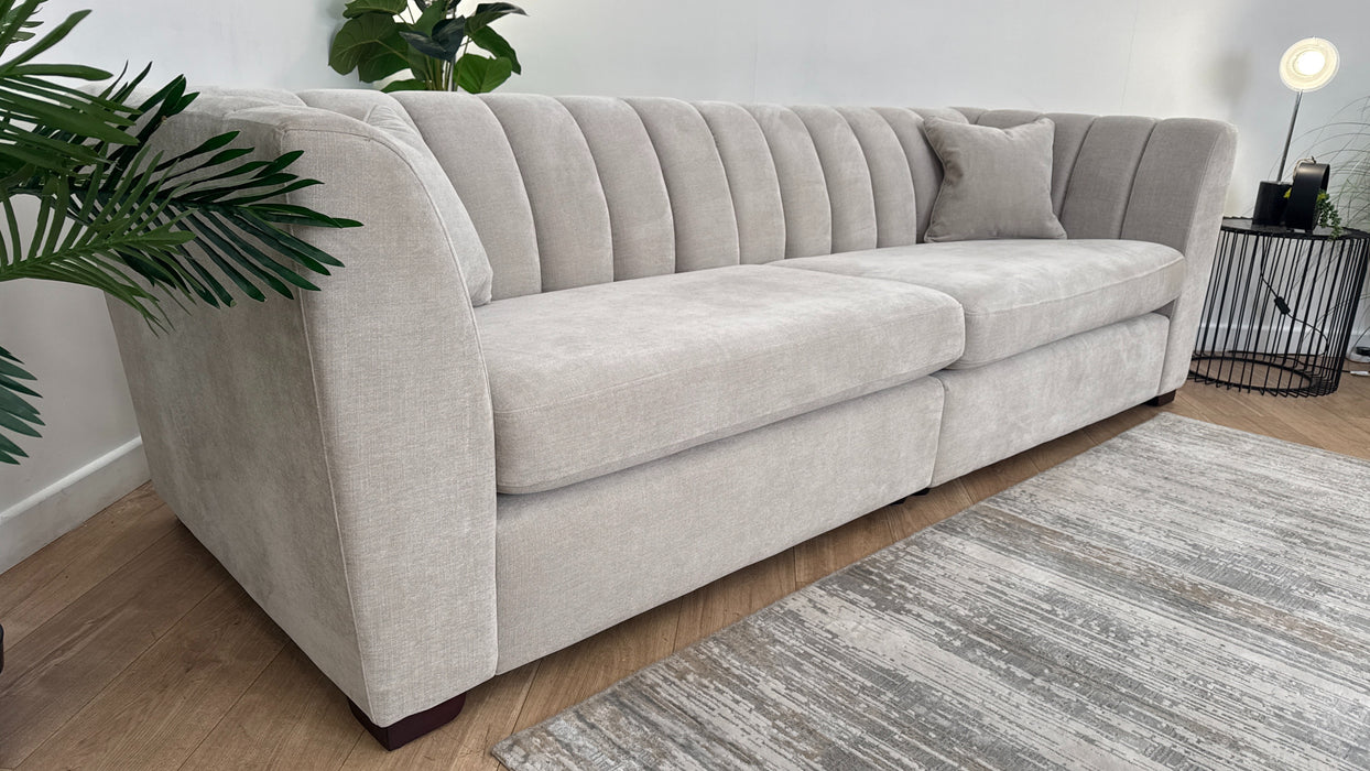 Sofology The Downtown 4 Seater Fabric Sofa in Soft Chenille Linen