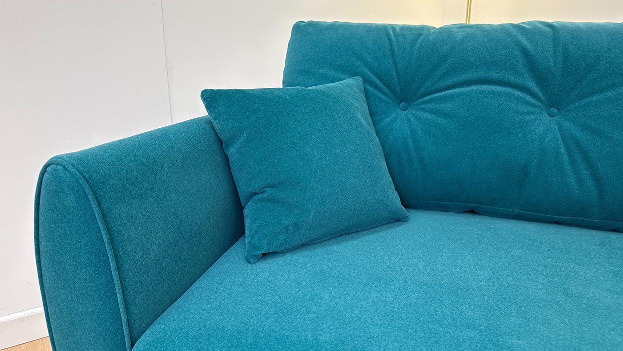 Finchley Loveseat - Fabric - Nordic Teal All Over