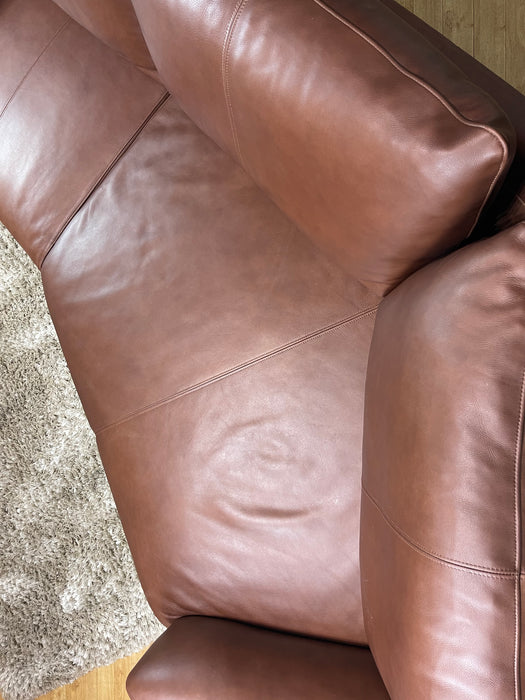 Adler Leather 3 Seater Asymmetric - Soft Leather Brown (WA2)