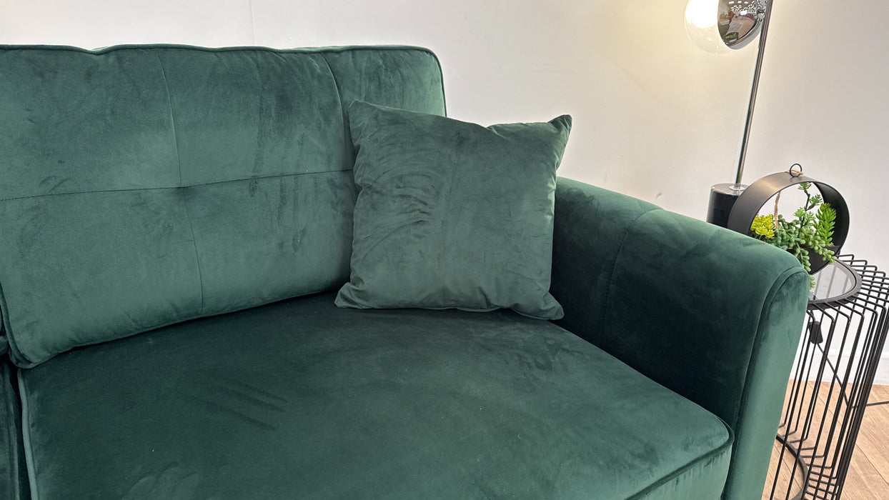 Sofology Islington Fabric 3 Seater Hypnos Deluxe Sofa Bed in Sleek Green