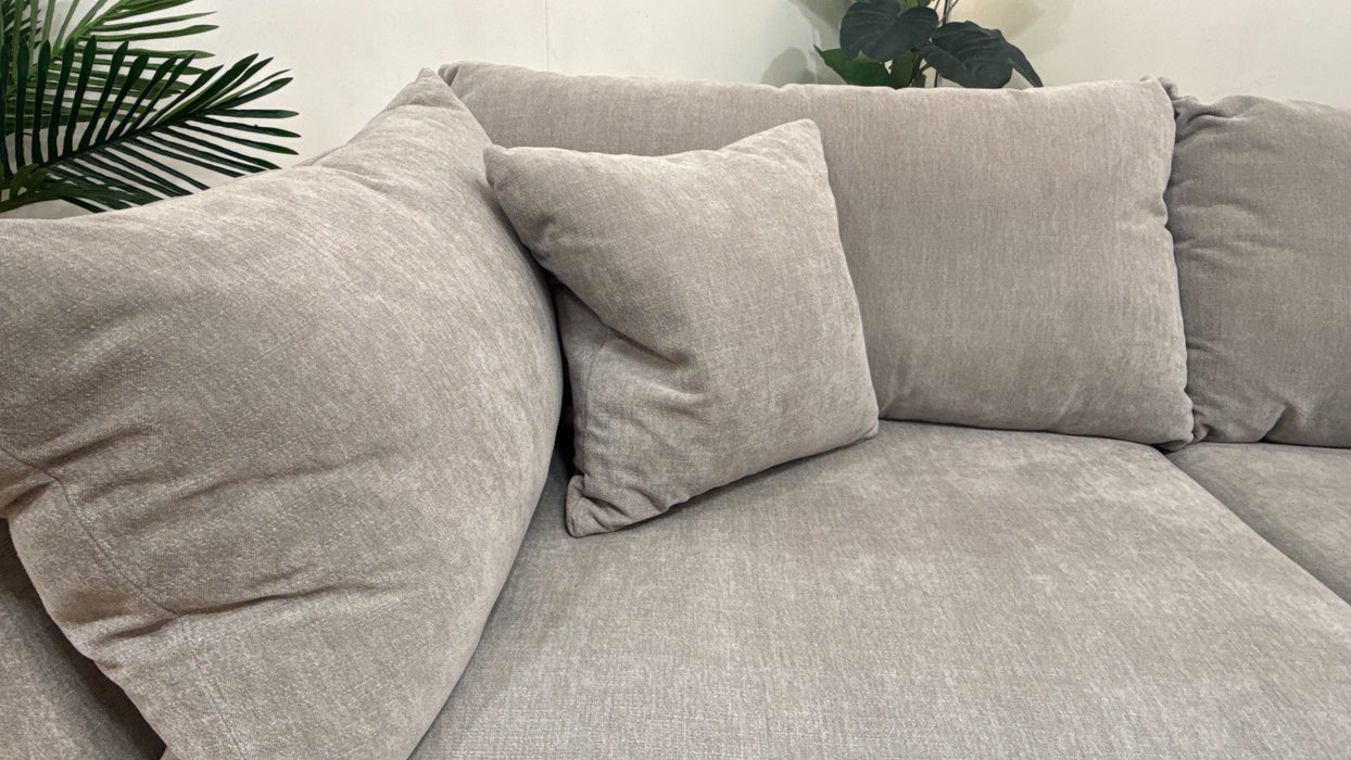 Sofology Tallulah Fabric 3 Seater in Soft Chenille Silver