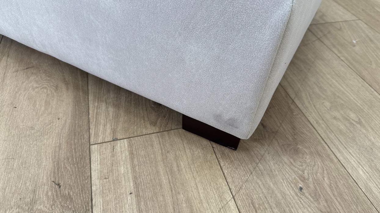 Sofology Benz Fabric Designer Footstool in Lifestyle Flecked Ivory