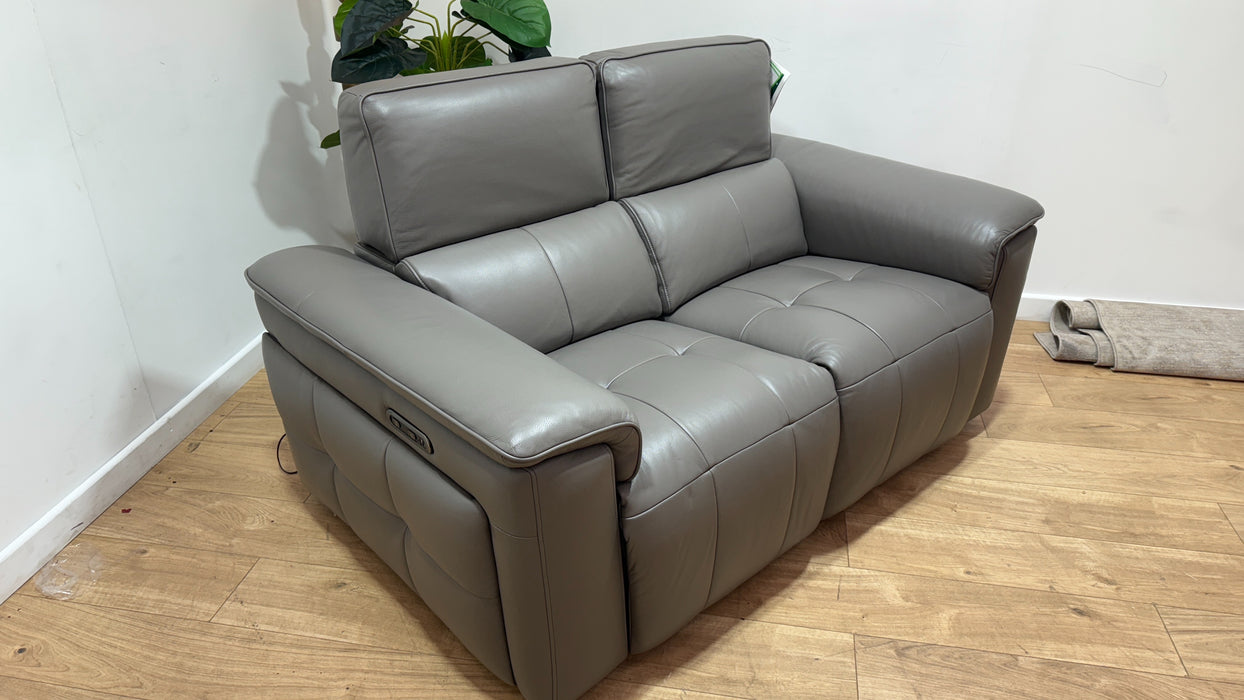 Sofology Leather Recliner 2 Seater in Elephant