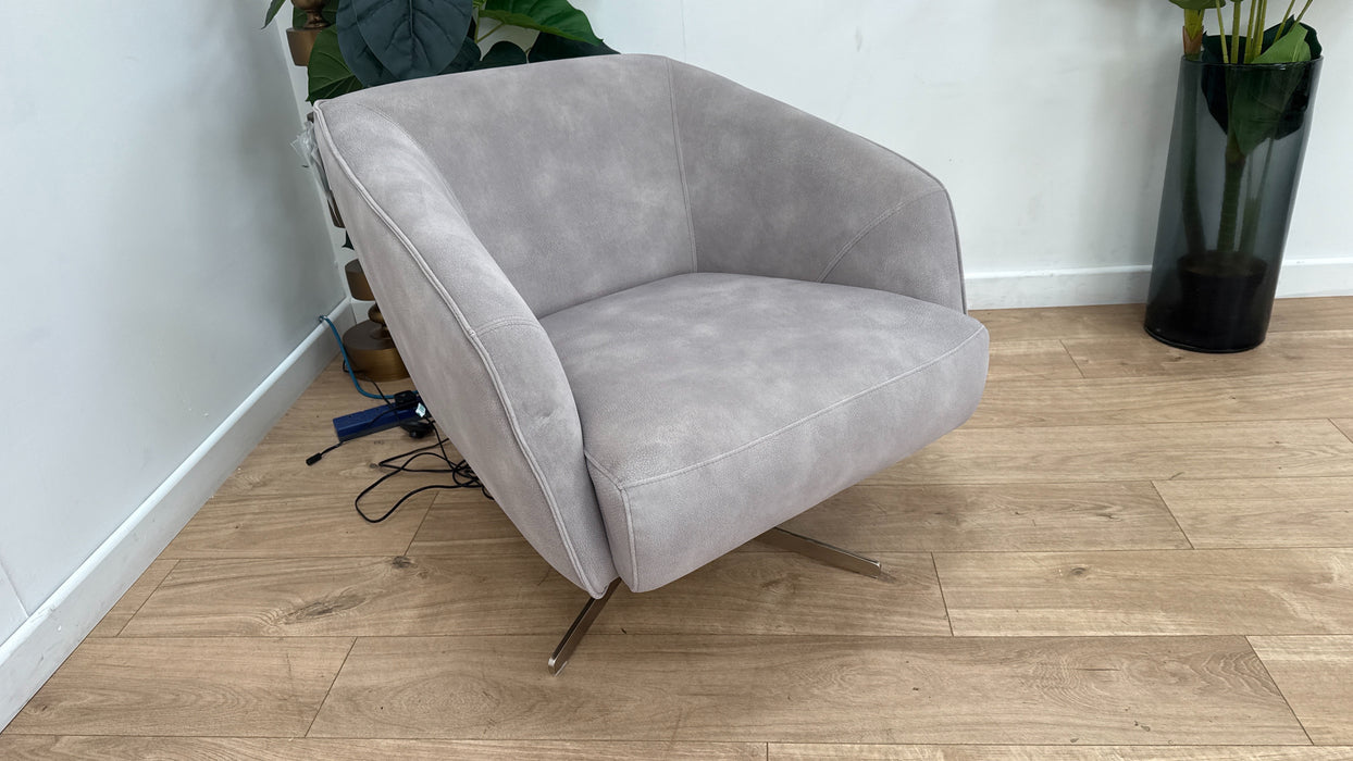 Sofology Adler Fabric Swivel Chair in Lifestyle Mottled Marble