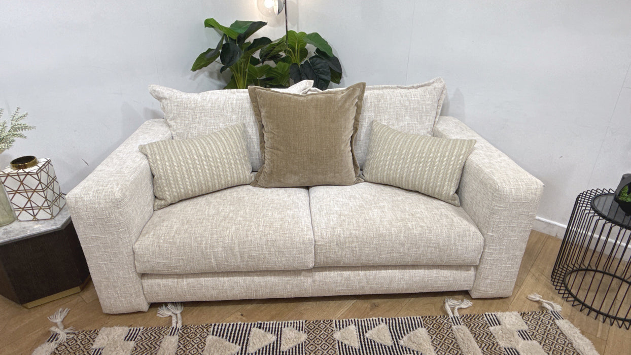 Sofology Cove Fabric 2 Seater in Artisan Chenille Ecru Mix