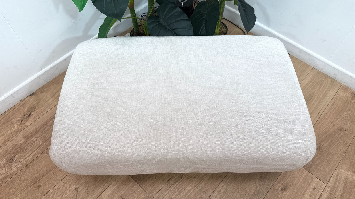 Sofology Mayfair Fabric Designer Footstool in Fabric Pearl