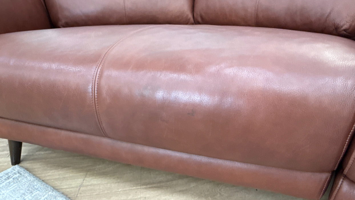 Sofology Adler Leather Asymmetric 4 Seater in Relaxed Soft Brown