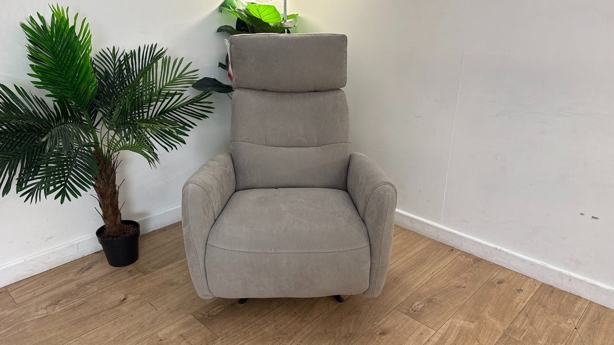 Sofology Monroe Fabric Chair Power Recliner in Lifestyle Textured Grey