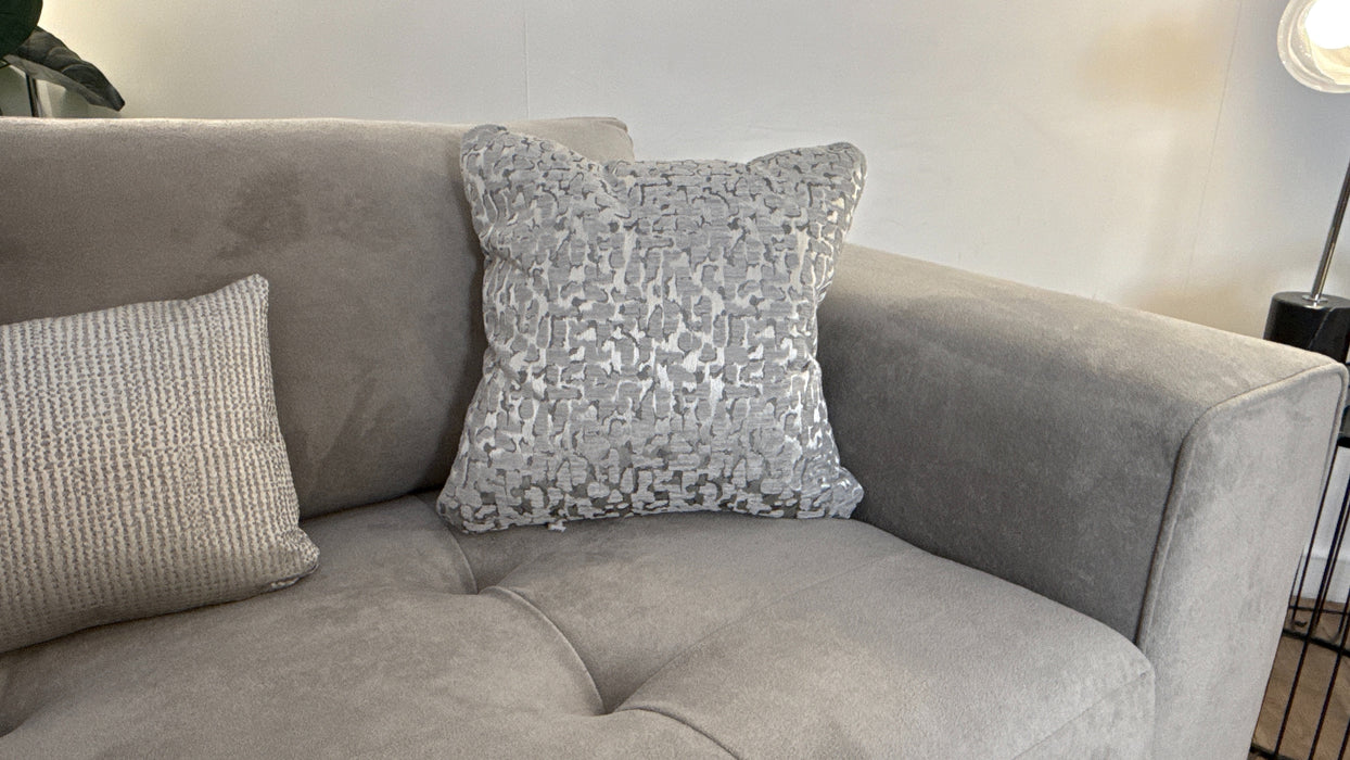 Sofology Ascot Fabric 4 Seater Bench Seat in Soft Sherpa Latte Mix