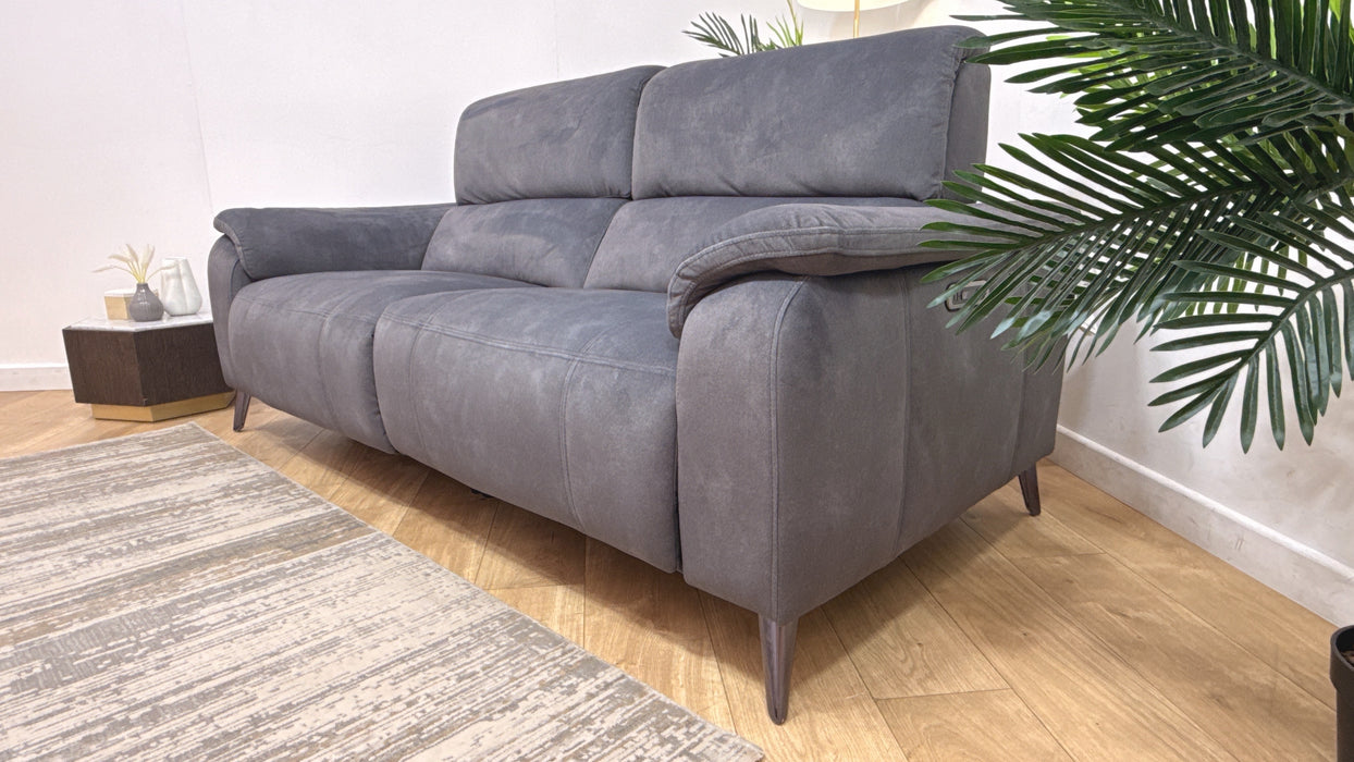 Sofology Bailey Fabric 2.5 Seater Power Recliner in Lifestyle Flecked Charcoal