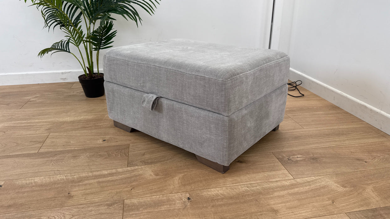 Castilia Footstool - Fabric Footstool  - Grey