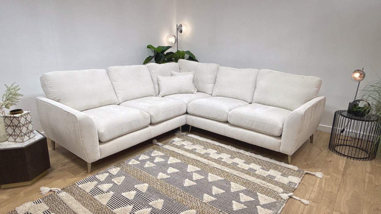 Sofology Hackney Fabric 2 Corner 2 Sprung Seats in Lifestyle Plush Chenille Mist
