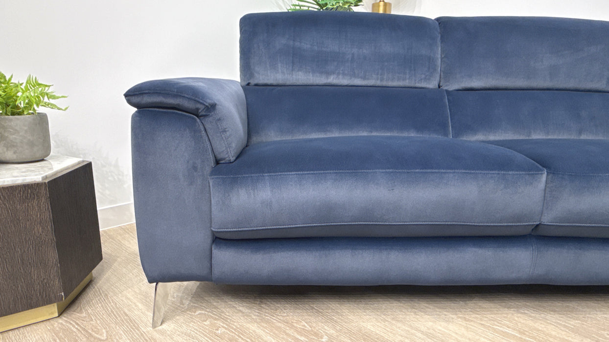 Sofology Illinois Fabric 3 Seater in Lifestyle Mottled Navy Blue