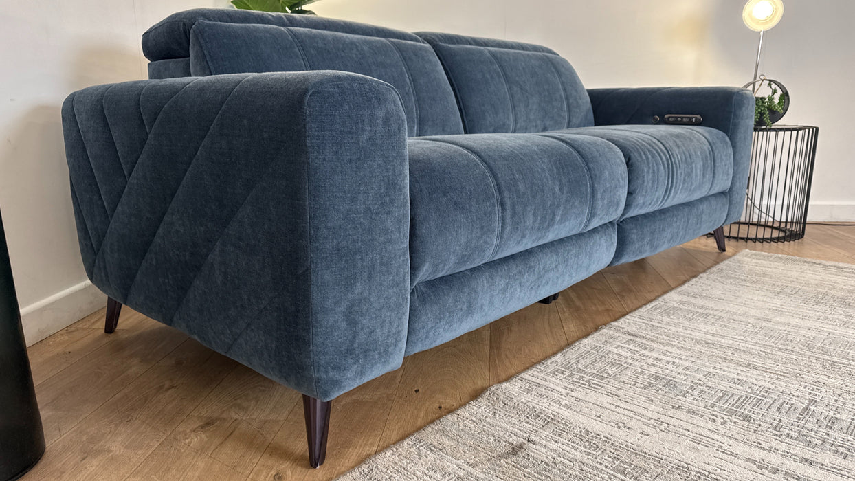 Sofology Allure Fabric Recliner 2.5 in Denim