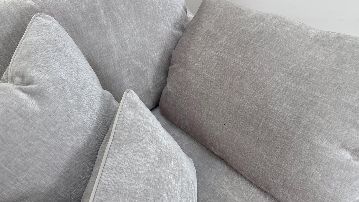 Sofology Georgio Fabric Loveseat Extra Flex Seats in Luxe Chenille Oyster